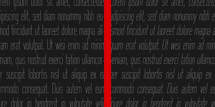 Option Condenced Hairline Font preview